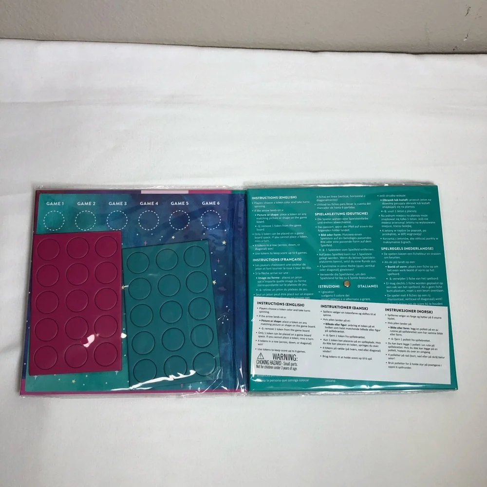 Unicorn Magic 4-in-a-Row Magnetic Board Game‎ Perfect for travel Kids 5 To 10